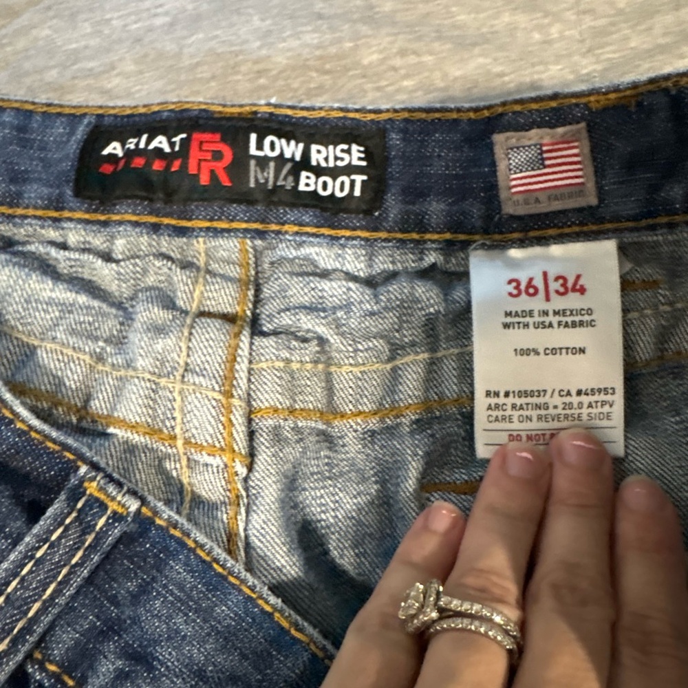 Ariat FR Low Rise M4 Bootcut Jeans - Denim Blue